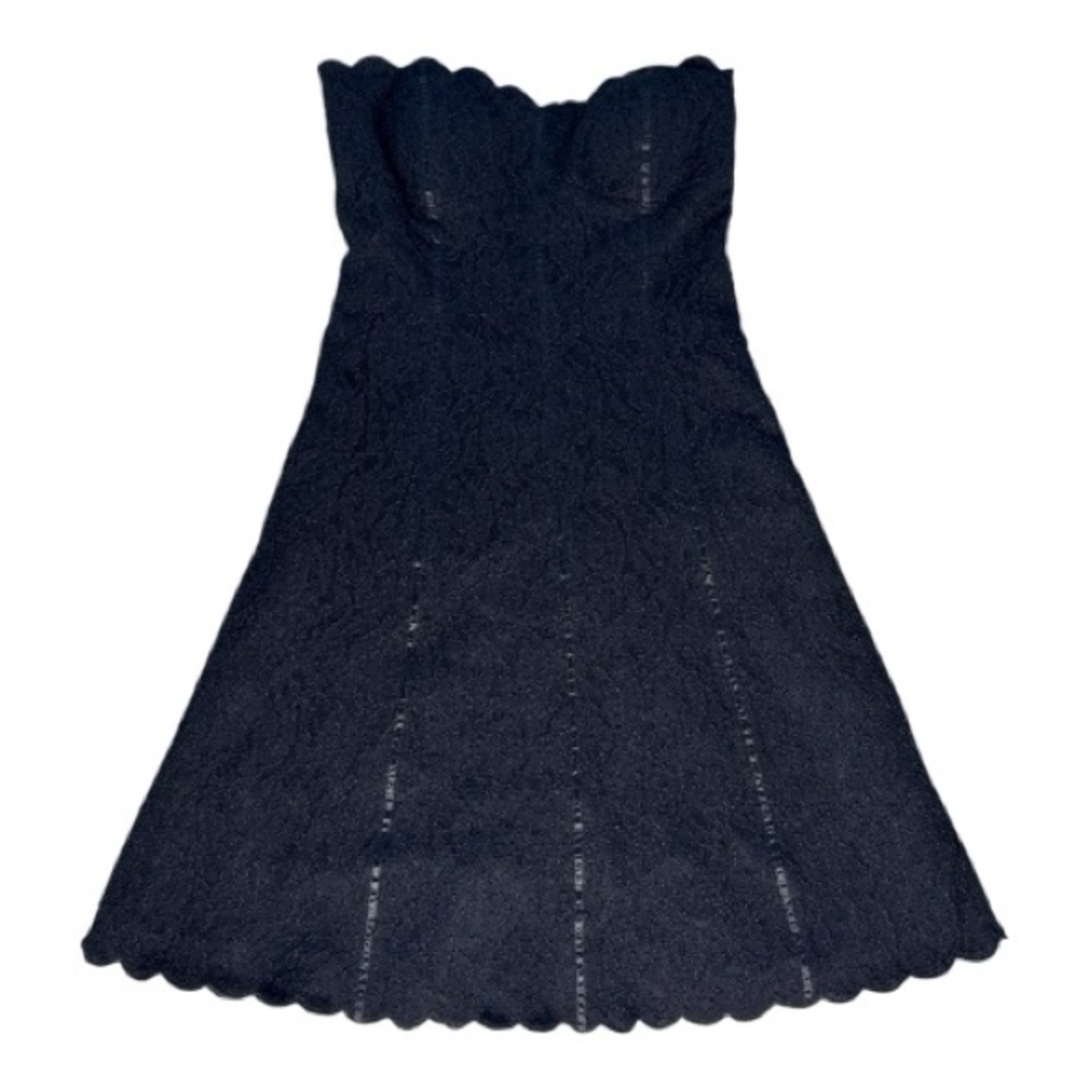 White House Black Market Black Strapless Lace Dress Size 2 Fully Lined